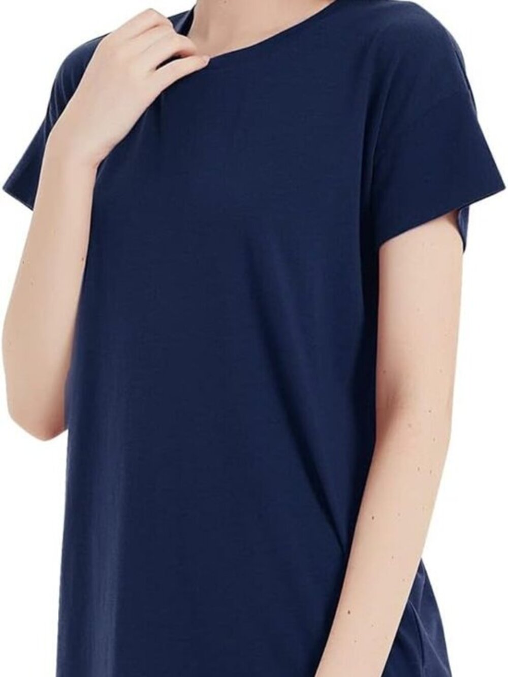 Metarino Australian Merino Wool Blend Lounge/Sleep Tee Short Sleeve XL Navy Blue